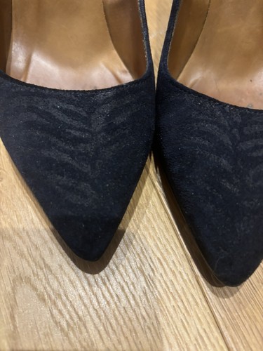 Isabel Marant Black Suede Zebra Print Court Shoes Size 37 - Picture 2 of 14