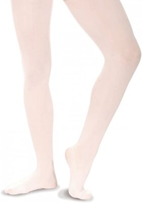 Kleinkind/Baby Mädchen Ballerina Ballettstrumpfhose alle Altersgruppen rosa weiß. Seidig/Roch