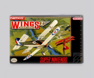 Wings 2 Aces High  / SNES - 2''x3'' FRIDGE MAGNET (super nintendo