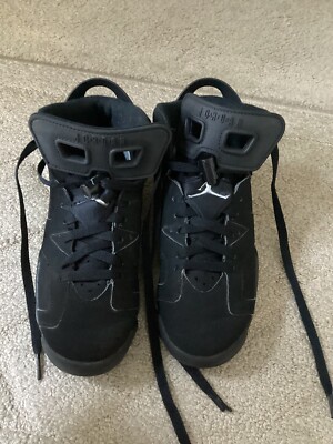 Air Jordan Retro Black GS 4Y Mid-top Metallic silver 