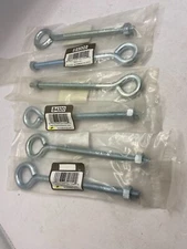 6 Turned Eye Bolt w Nut   Shank 6 pieces B 4320 ⭐