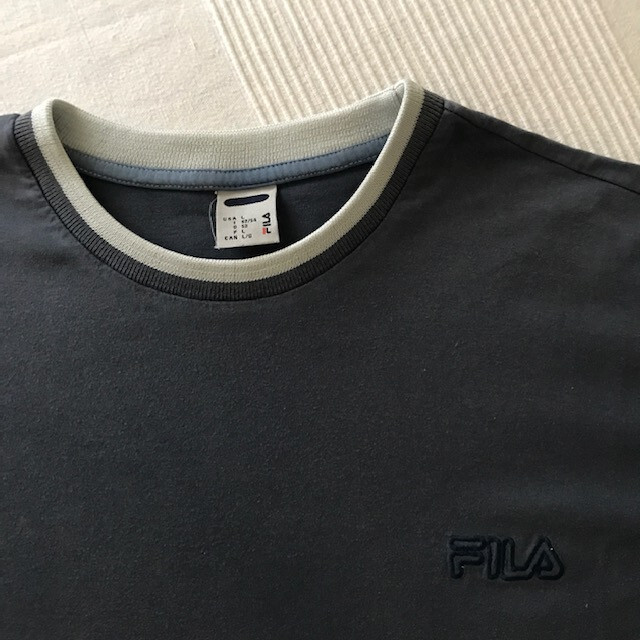 FILA Tshirt maglietta cotone pettinato colore blu grigio Mis L