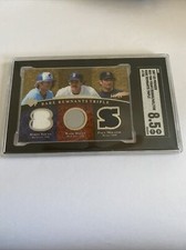 2007 upper deck premier baseball remnants triple Yount/Boggs/Molitor SGC grd 8.5