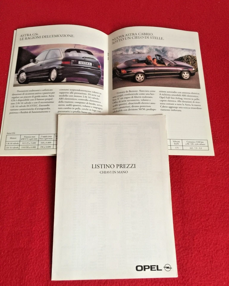 CATALOGO BROCHURE OPEL CORSA,ASTRA ,VECTRA ,CALIBRA, OMEGA FRONTERA PONTIAC. - Immagine 3 di 3