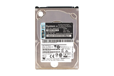 Lenovo AL15SEB120N 1.2TB 2.5'' 12Gb/s 10K RPM SAS Drive FRU P/N: 00WG701 Tested