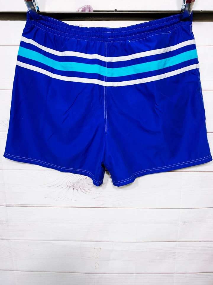 Pantalones cortos de natación Islander para hombre talla 3X forrados azules con cordón Foto 4 de 4