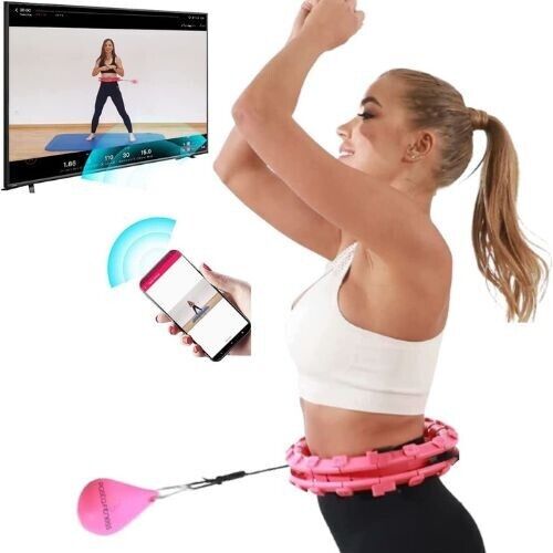 Infinity Hoop Fit Hoop Transformation Guide Smart Weighted Hula Hoop Fitness Hoo - Picture 1 of 4