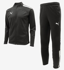 Puma Men Team-Liga Track Suit Set Black White Jacket Pants GYM Jersey 65892403