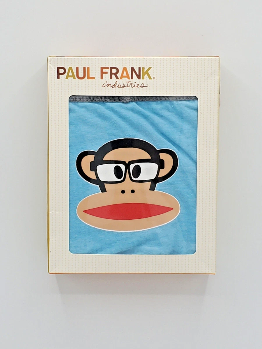 2009 PAUL FRANK MONKEY Mens Light Blue Boxer Briefs L Vintage Underwear