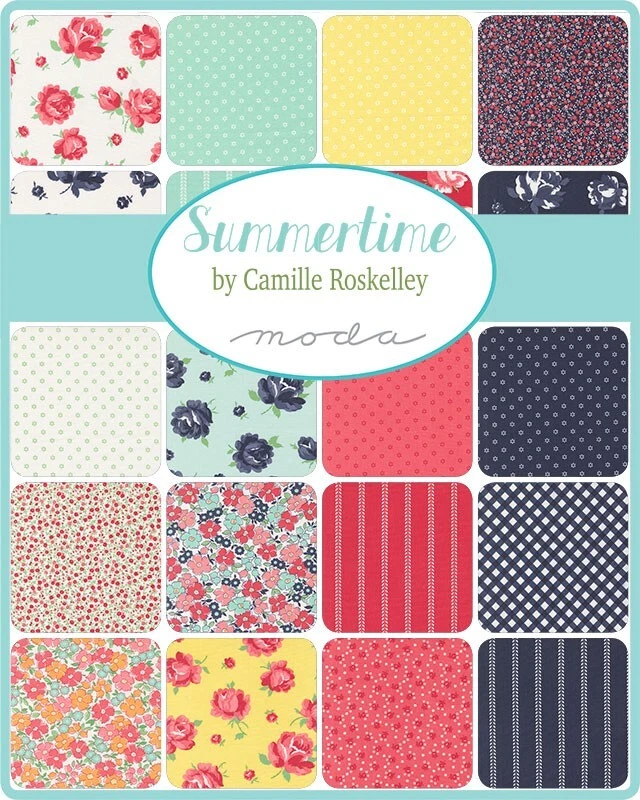 SUMMERTIME 3 CHARM PACKS Moda QUILT Fabric Camille Coastal Cottage chic 55320PP - Image 2 of 4
