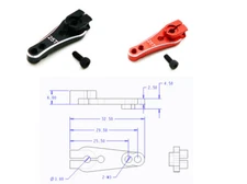 32.5mm 25T Teeth Steering Half Servo Arm For 1/8 1/10 Futaba Savox Xcore Hl Hsp