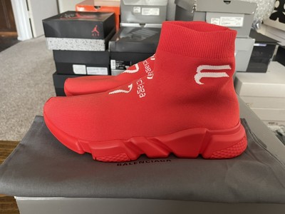 Balenciaga Speed Trainer Sneaker 'Intense Red' Sz EU 43 / US 10 | eBay