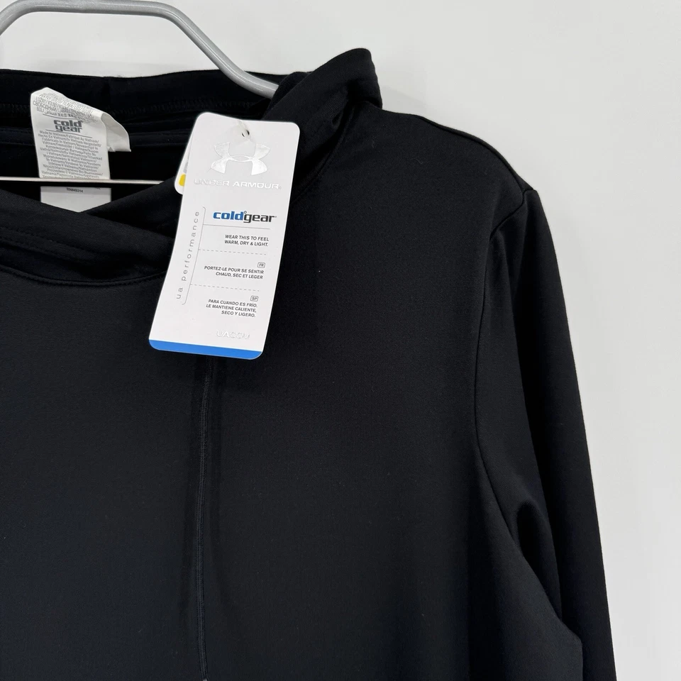 Sudadera con Capucha Under Armour Cold Gear L Para Mujer Forrada de Vellón Negra Foto 2 de 4