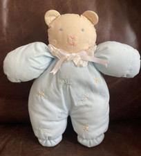 Doll First Teddy Bear Cloth Vintage Plush Sewn Face Doll Lace Collar 10