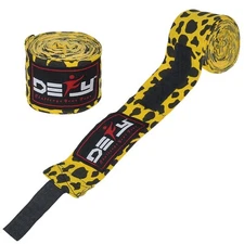 DEFY Pair of 180" New Boxing Hand Wraps Elastic MMA Muay Thai Bandage Leopard