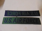 MILITARY PATCH US AIR FORCE NAME TAG SUBDUED GREEN BLACK LETTERS SEW ON LARGER