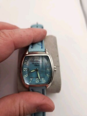 Marcel Drucker Women's Watch.  Blue Leather Strap.  I8