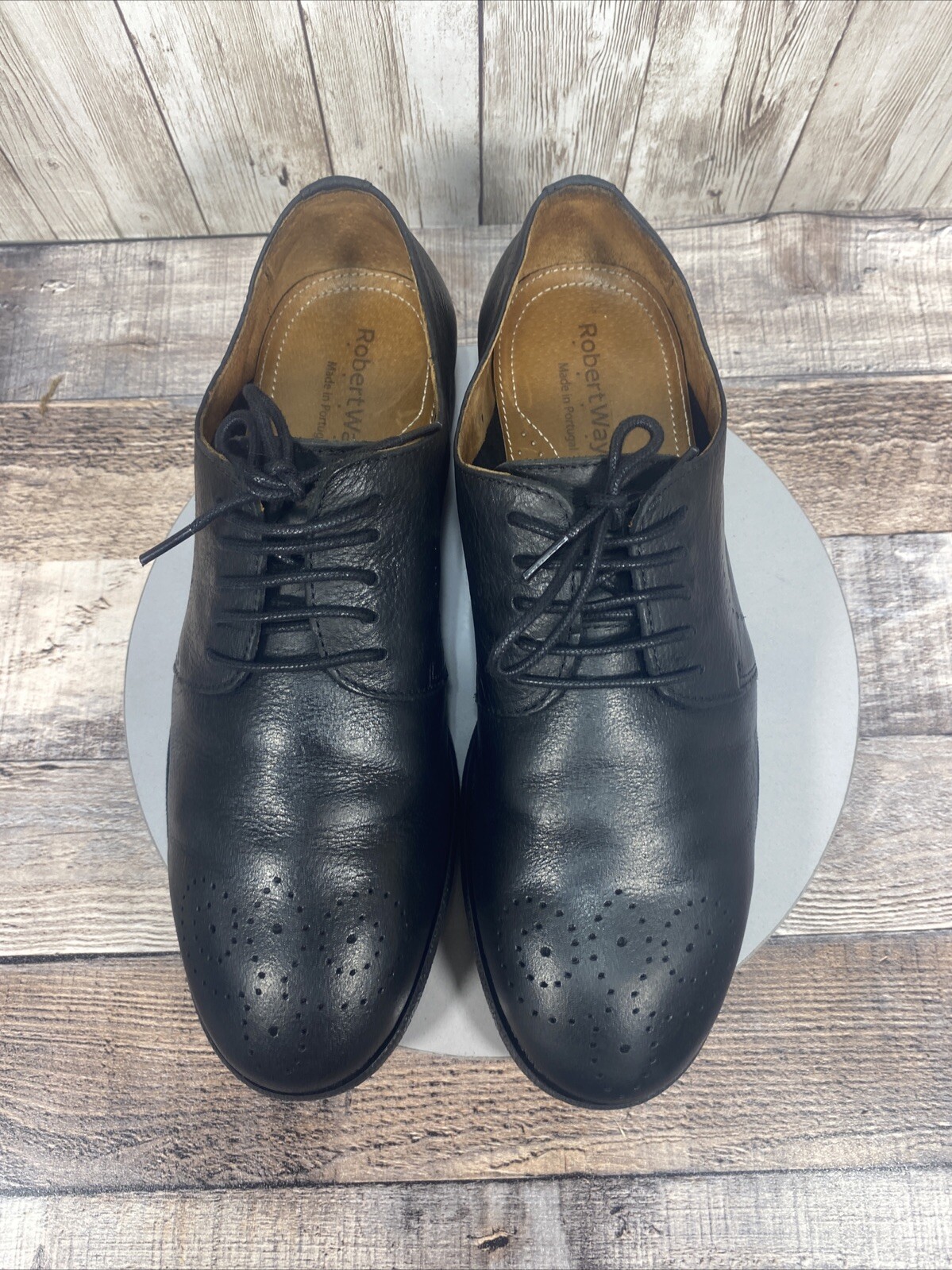 SAOLA Robert Wayne Utah scarpe eleganti da uomo in pelle nera Derby Brogue taglia 8 5 D