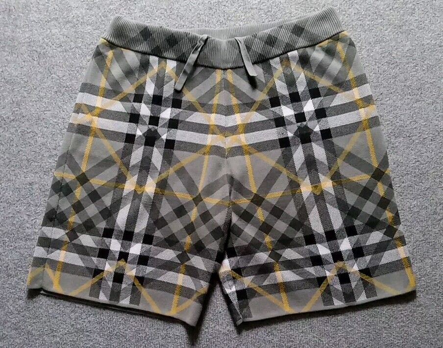 Burberry Tilton Layered Check Knit Shorts Mens 2X… - image 1