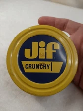 JIF CRUNCHY PEANUT BUTTER Vintage Metal LID ONLY Advertisement Kitchen Decor
