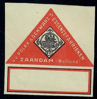 Judaica Netherlands rare Old Label By Polak & Schwarz Jewish Factory ...