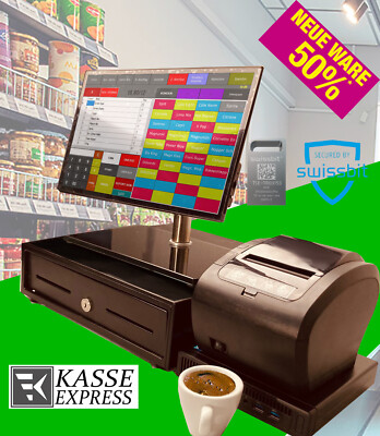  TSE +TOUCH-KASSE für SALON KIOSK  FAST FOOD FOOD COURT+ VOLL KOMPLETT