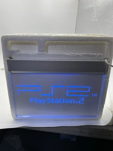PS2 Sony PlayStation 2 Vintage Official Store Display Sign Works Lights Hangs