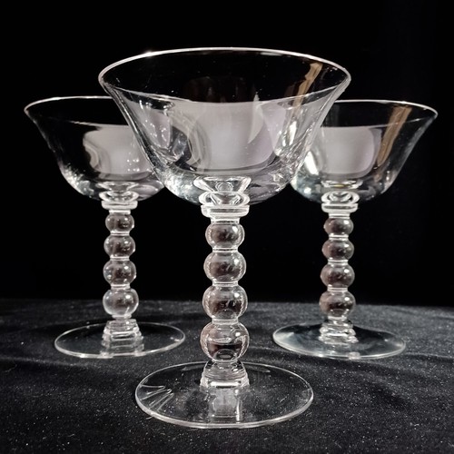 (3) Imperial Glass CANDLEWICK Champagne/Tall Sherbet Glasses, 51/4