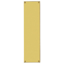 Door Push Finger Plate Polished Brass With Fixings 305 x 77mm Door Protection
