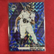 Panini 2025 Mosaic Football Isaiah Likely #177 Blue Prizm Baltimore Ravens Card