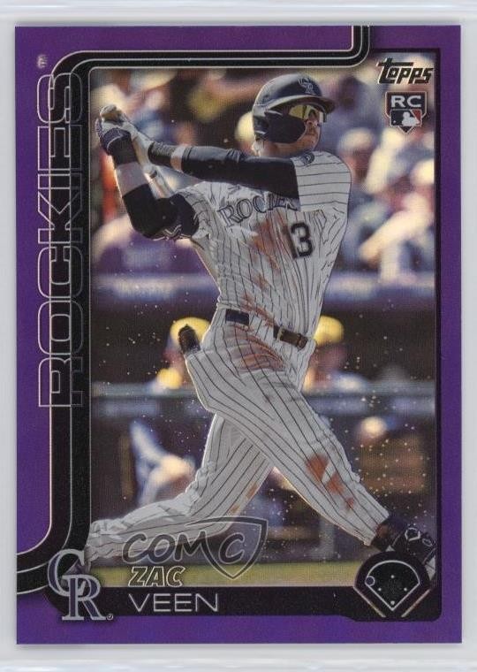 2025 Topps Update Purple Rainbow Foil 56/250 Zac Veen #US286 0h4v