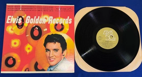 vintage Elvis Presley Golden Records LP NR MINT VINYL MONO RCA Best of 50th ANIV