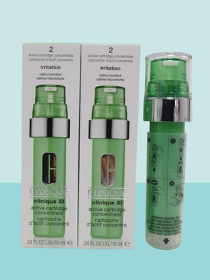 CLINIQUE ID ACTIVE CARTRIDGE CONCENTRATE #2 IRRITATION .34 OZ NWB 2PCS