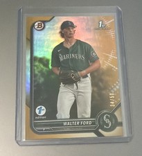 2022 Bowman Draft 1st Edition Walter Ford 1st Prospect Gold #34/50 Mariners SP
