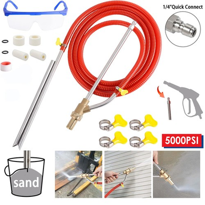 #ad 5000 PSI Sandblasting Kit Pressure Washer Sand Blaster Power Blaster Attachment $30.98