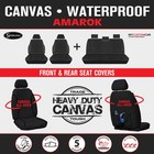 For Volkswagen Amarok 2H Dual Cab 2011-2022 TRADIES Front&Rear Canvas Black Seat