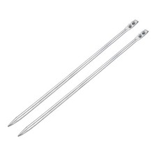 2 Pcs 0.6" Ground Rod Hot Galvanized Grounding 3.3ft Straight Double Hole
