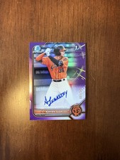 2022 1st Bowman Chrome Adrian Sugastey Auto Purple Refractor /250 #CPA-AS