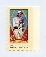 ZACK WHEAT SCARCE HELMAR STAMP BASEBALL CARD WITH UNCUT TAB