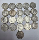 #C Lot of 21 Roosevelt Dimes 1946-1964 90% Silver Coins