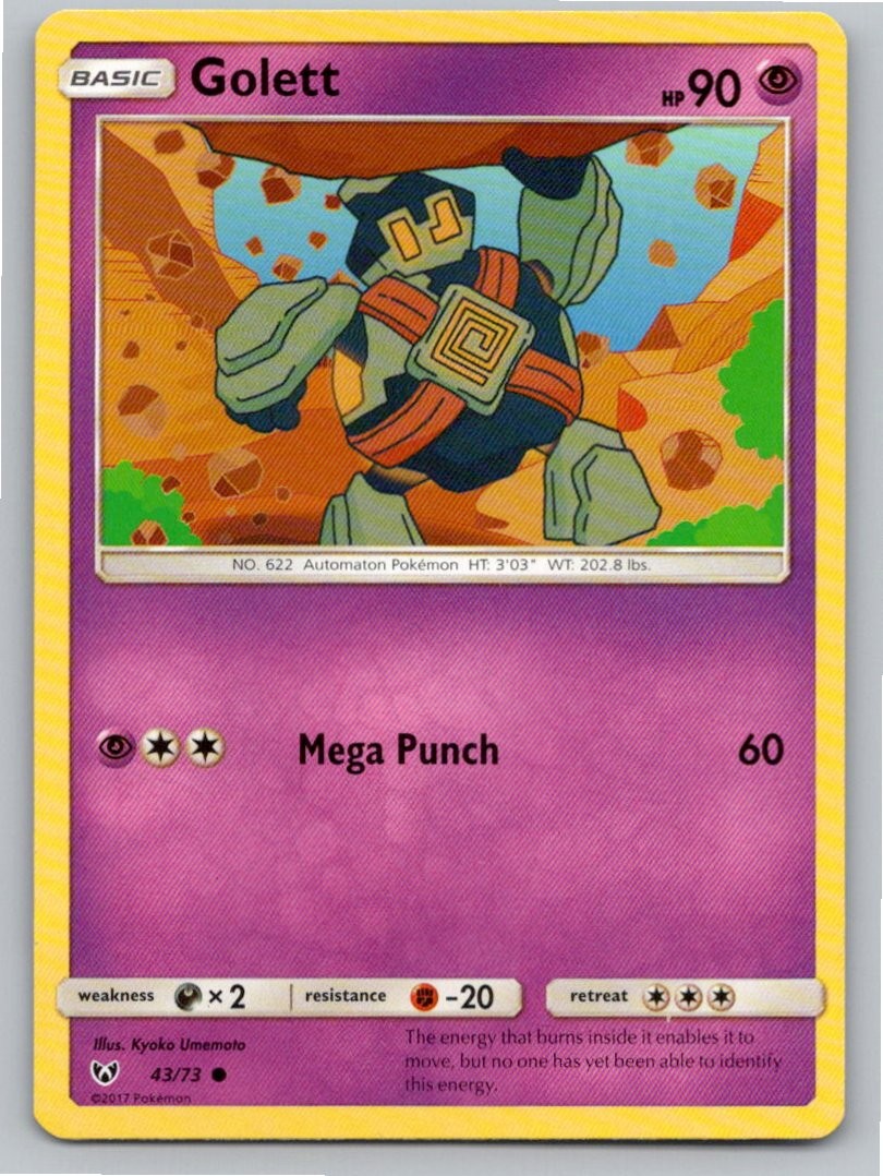 2017 POKEMON GOLETT SHINING LEGENDS 43/73 C LP A78949 FREE S&H