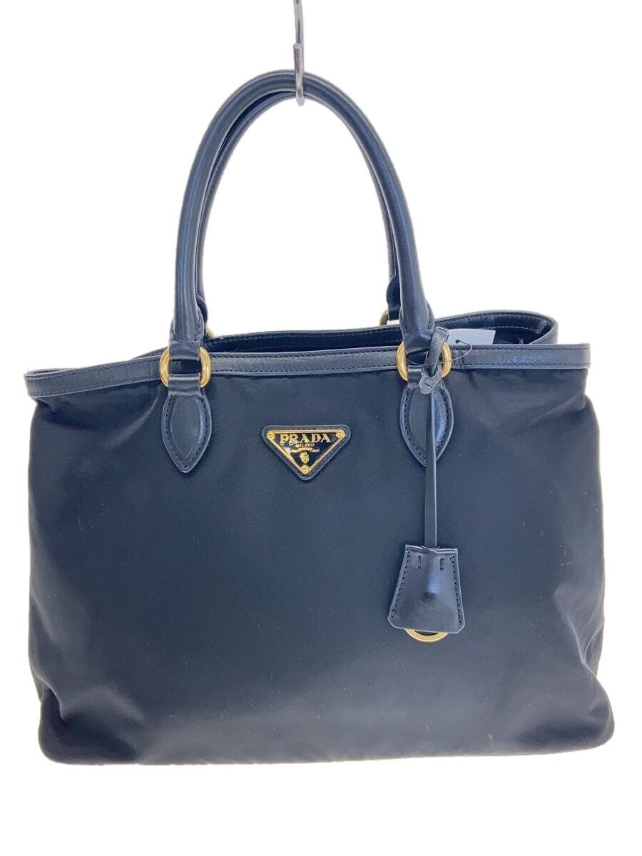 PRADA Handbag Nylon BLK Solid 1BA579 - image 1