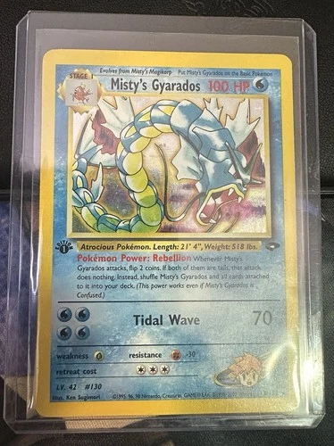 Pokémon TCG Misty's Gyarados 13/132 Gym Challenge Holo Rare 1st Edition