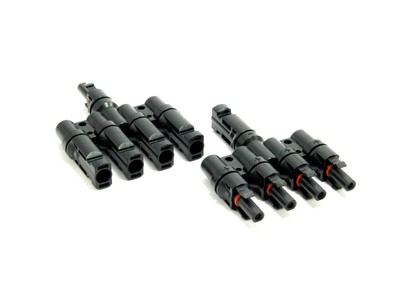 1 Paar Solarstecker Verbinder Verteiler 2 fach Solarpanel Kabelstecker PV