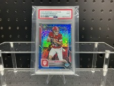 2025 Topps Bowman U Chrome 1st Fernando Mendoza #109 Blue MiniDiamond /150 PSA 9
