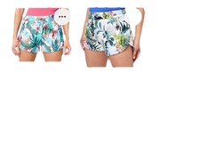 Jantzen Cover-Up Swim Over-Short- Tropical Palm  Nature Glow X 2 A596111 Sz 18