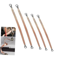 Engine Grounding Strap 10" 13" Copper Braided Flexible Cable Strap-Double 