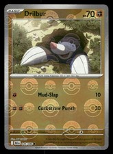 Drilbur Poke Ball Pattern Black Bolt 045086 Common Holo Pokmon English Nm
