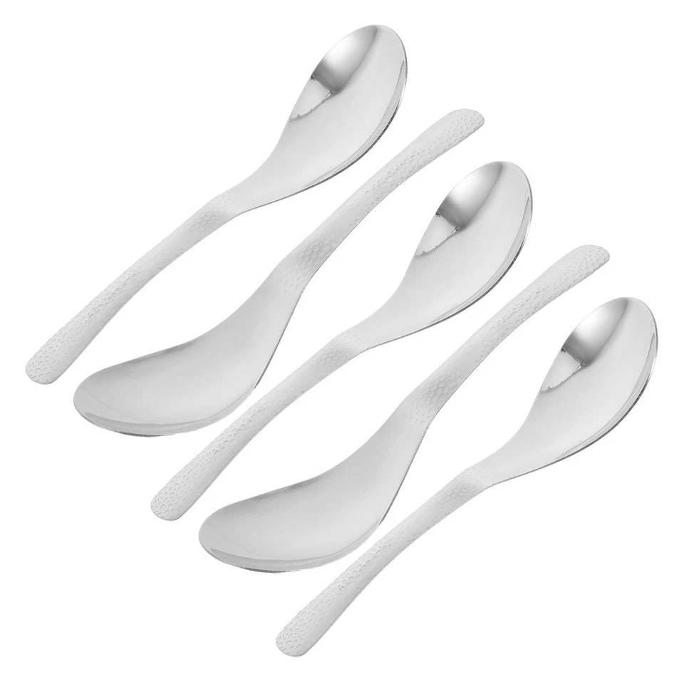 5 Pcs Cucchiaini Da Cucchiaio D'argento Di Porridge Cucina - Immagine 3 di 4