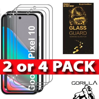 SBOX GORILLA Tempered Glass Screen Protector for Google Pixel 10, 10 Pro, 10 Pro XL